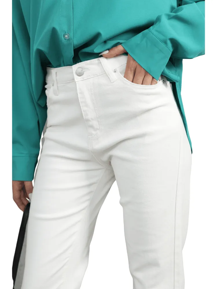 Women's White Jeans Straight Leg