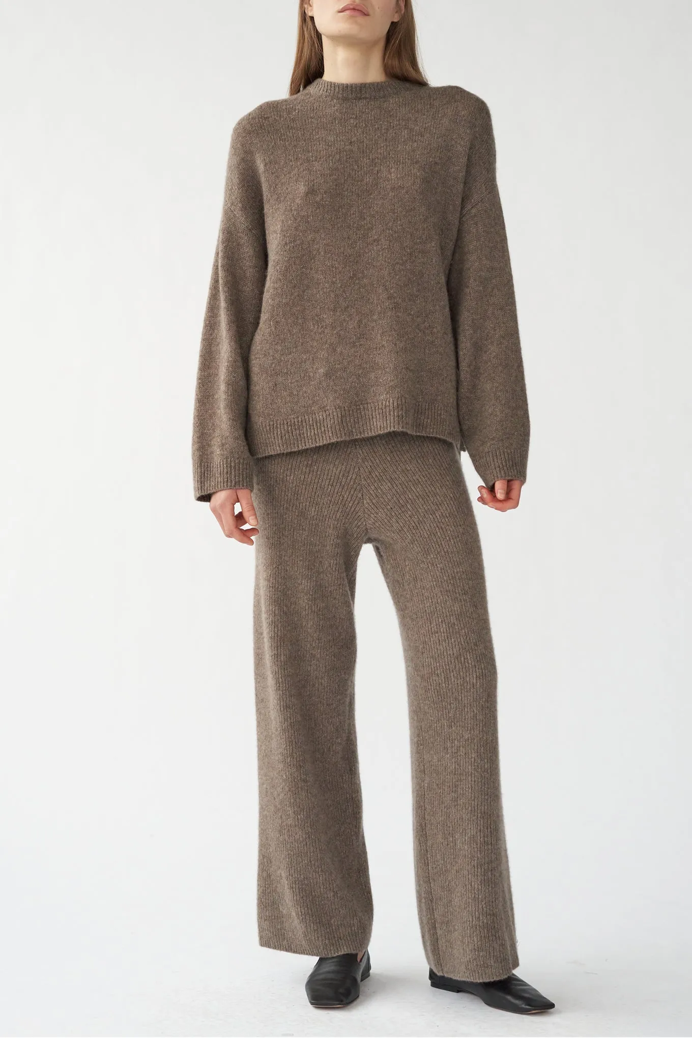 ZIGGA KNIT PANTS - HAZELNUT - SILK/CASHMERE