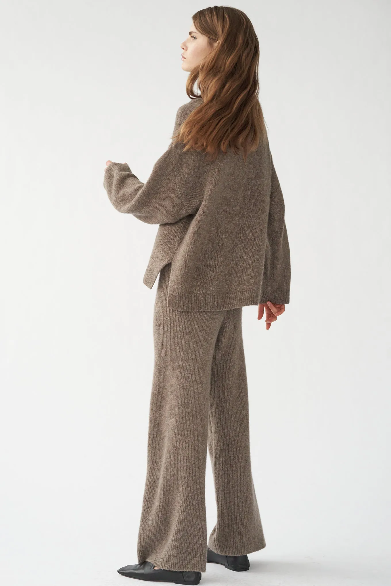 ZIGGA KNIT PANTS - HAZELNUT - SILK/CASHMERE